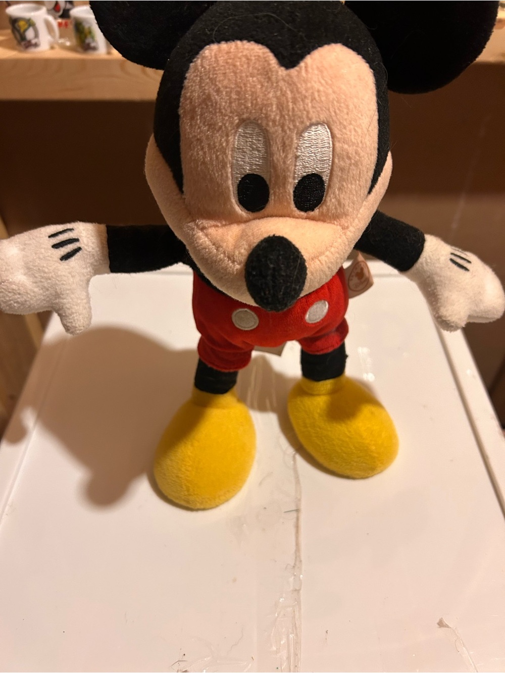 Poseable mickey mouse plush